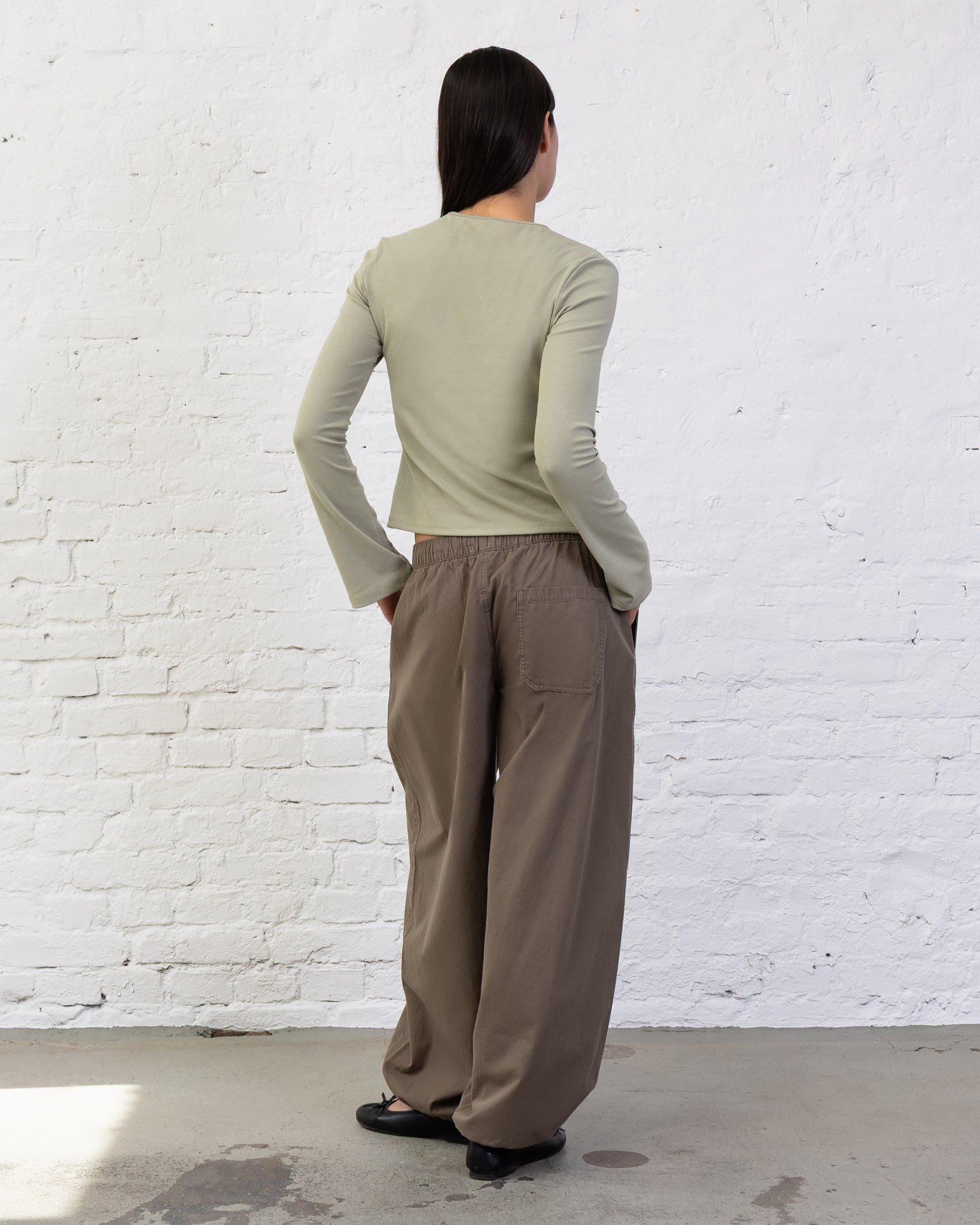 Langarmshirt mit Trompetenärmeln