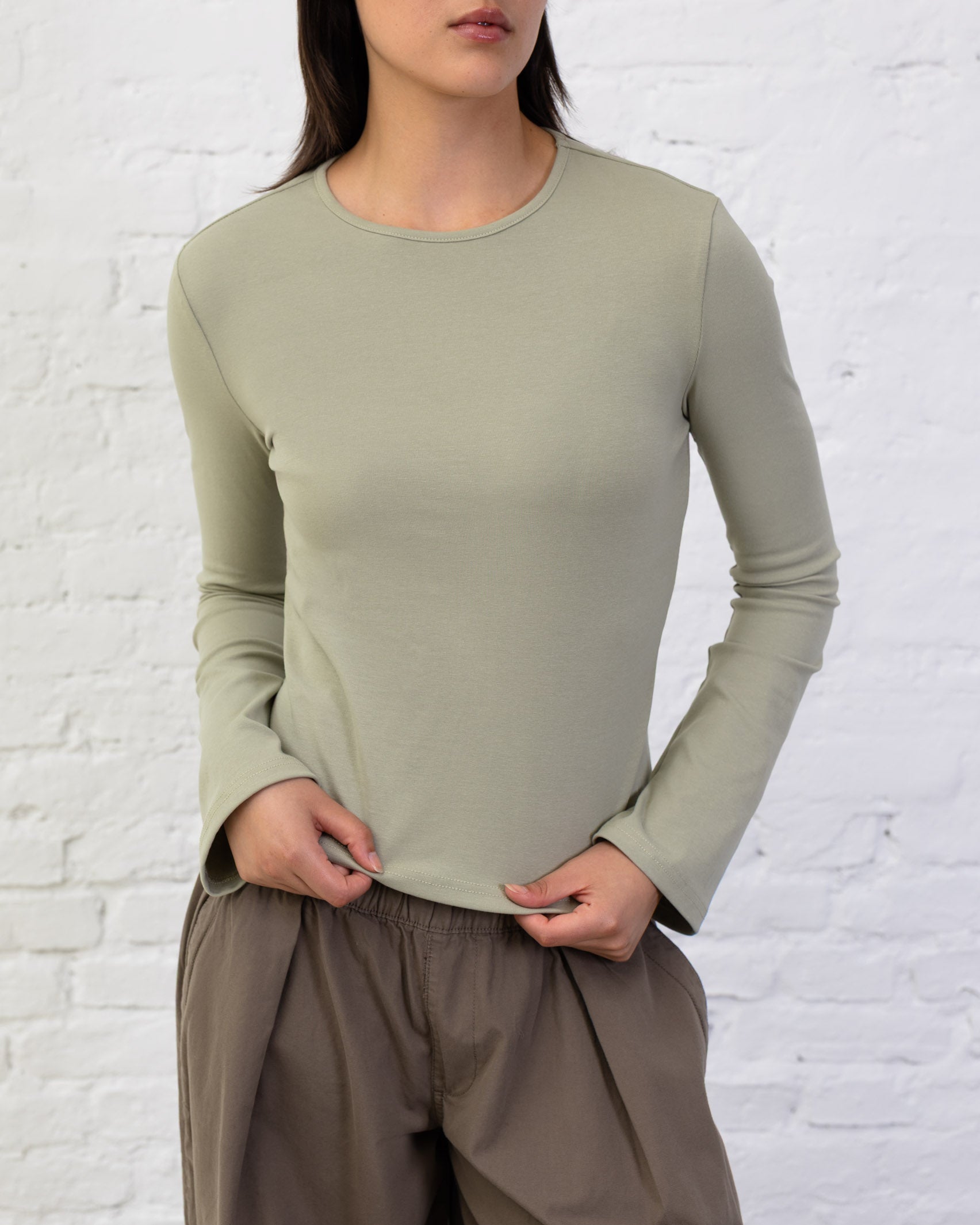 Langarmshirt mit Trompetenärmeln