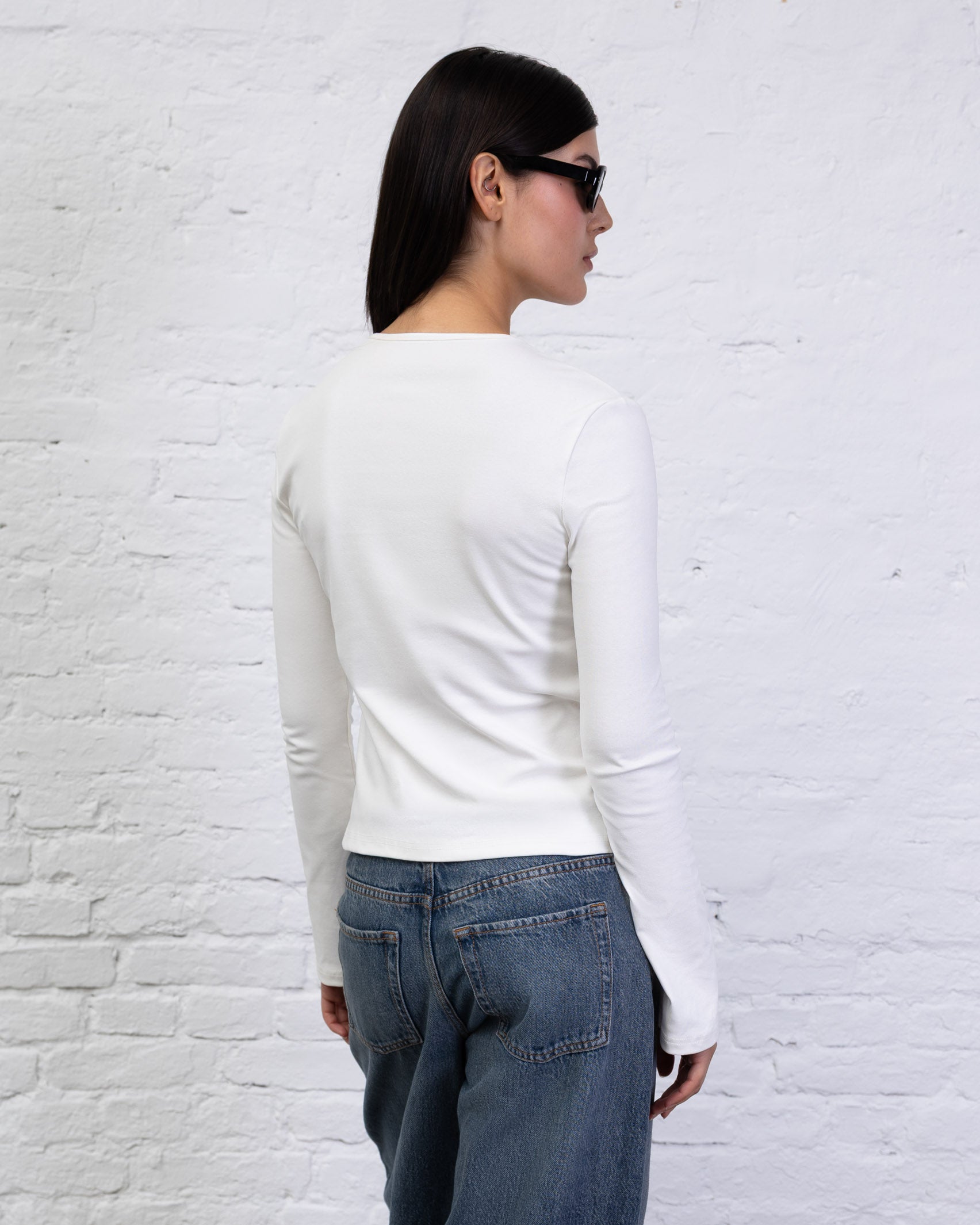 Langarmshirt mit Trompetenärmeln