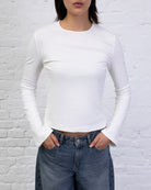 Langarmshirt mit Trompetenärmeln