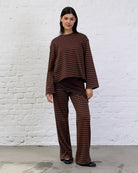 Oversize Langarmshirt mit Streifen
