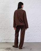 Oversize Langarmshirt mit Streifen