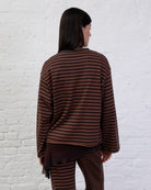 Oversize Langarmshirt mit Streifen