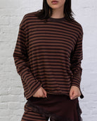 Oversize Langarmshirt mit Streifen
