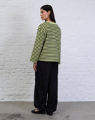 Gestreiftes Oversize Langarmshirt