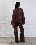 Sweatstoff Hose mit Streifen