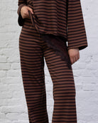 Sweatstoff Hose mit Streifen