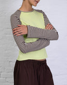 Gestreiftes Raglan Longshirt