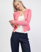 Gestreifter Cardigan aus Baumwolle