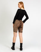 Bikershorts mit Leoprint