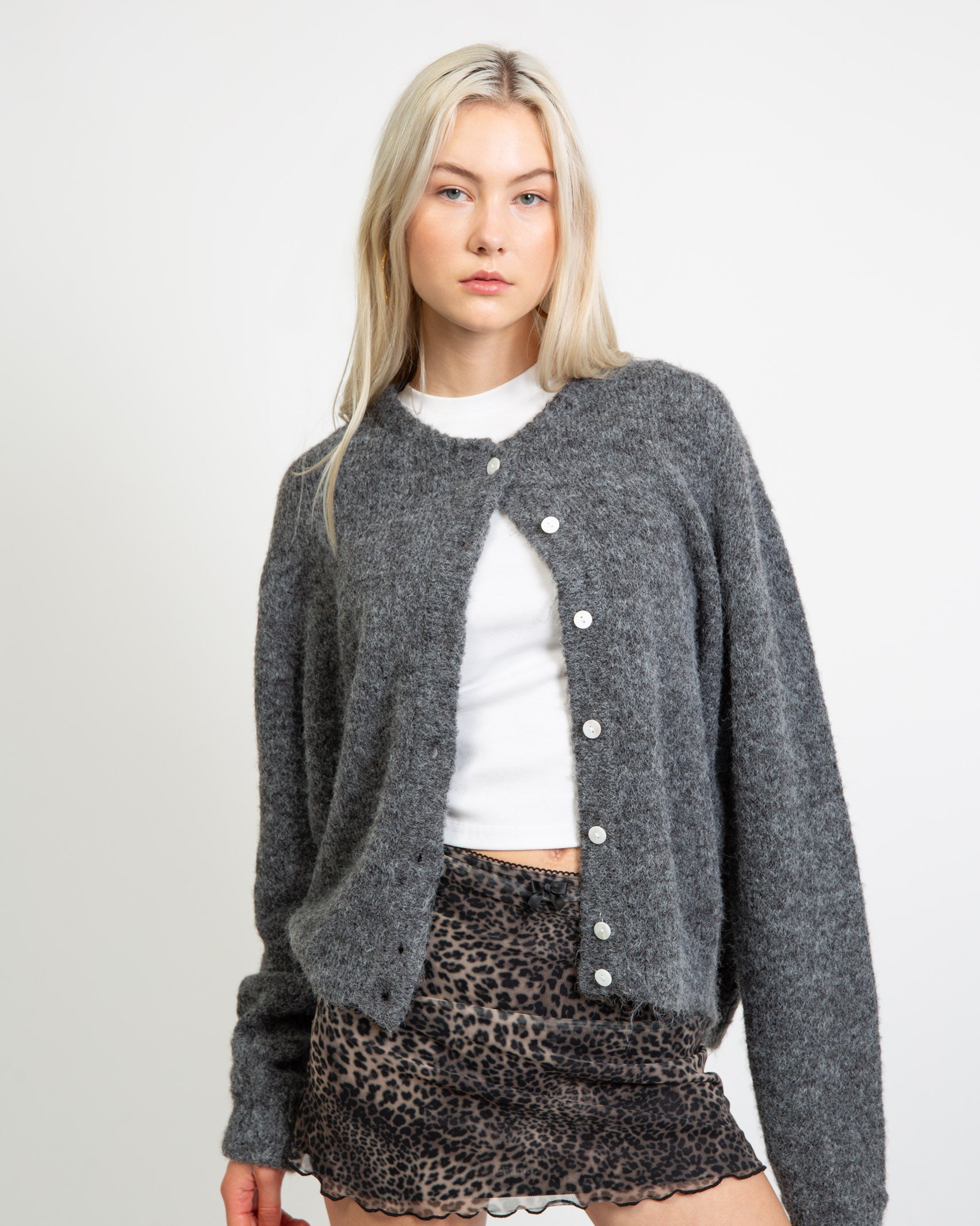 Weiche lockere Strickjacke