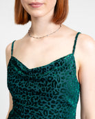 Samt Kleid mit Animalprint