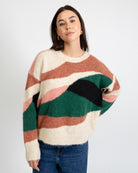 Pullover mit Wellenmuster