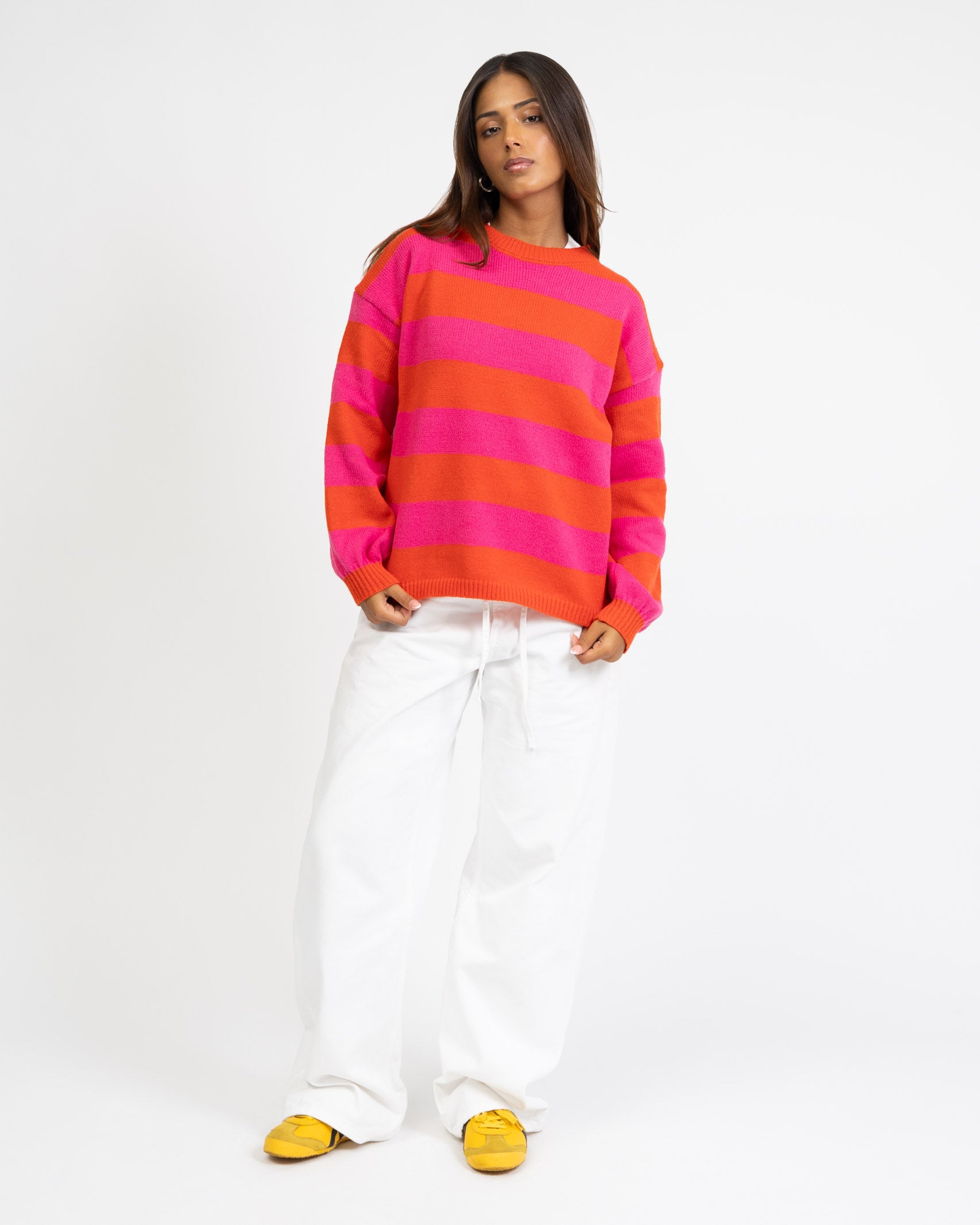 Bunter Streifen Pullover