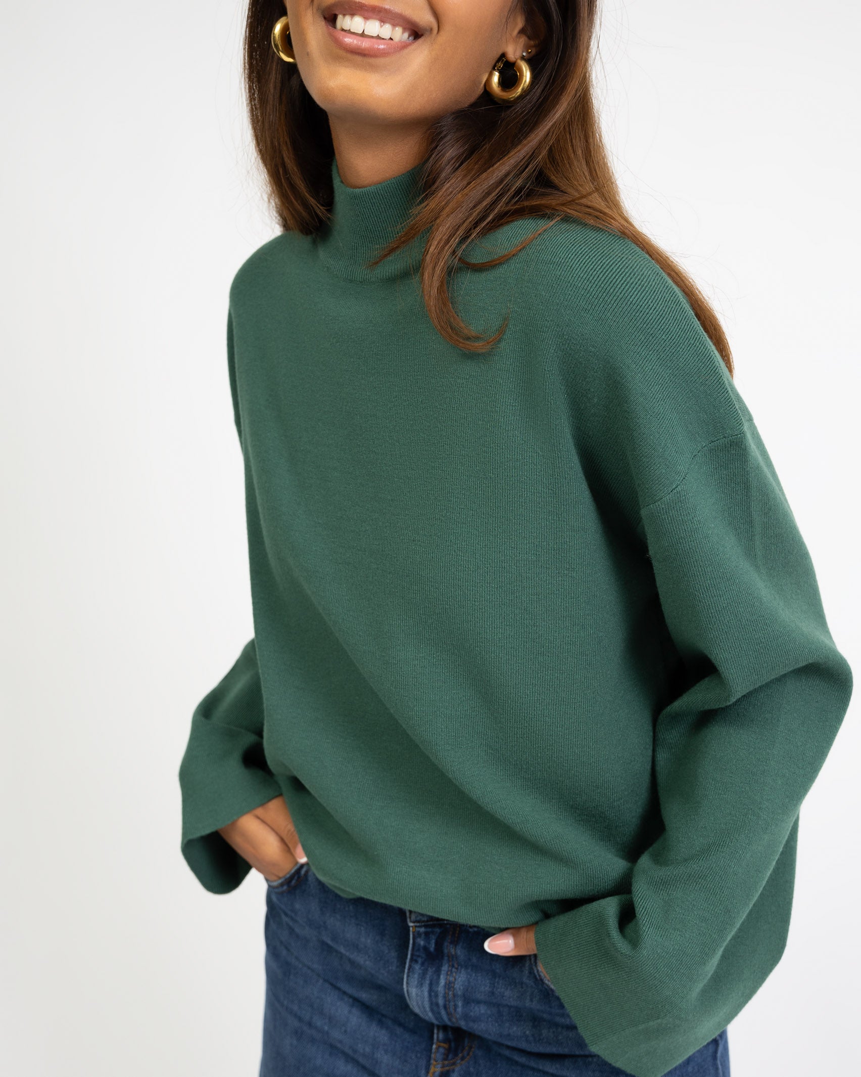 Weicher Pullover mit Stehkragen