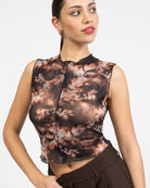 Mesh Top mit Rauchmuster