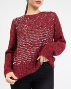 Schimmernder Strickpullover mit Paillettendetails