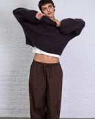 Klassischer Strickpullover mit weiten Ärmeln