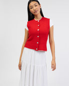 Strickpullunder mit Kontrastnaht von vorne