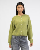 Strickjacke mit Rundhalsausschnitt von vorne