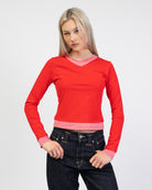 Langarmshirt mit Layering-Effekt von vorne