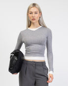 Langarmshirt mit Layering-Effekt von vorne