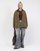 Parker aus Baumwolle von vorne offen