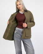 Parker aus Baumwolle von vorne offen