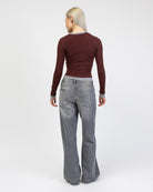 Langarmshirt mit Layering-Effekt von hinten