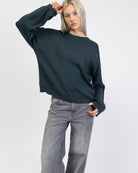 Klassischer Pullover mit Rundhalsausschnitt von vorne