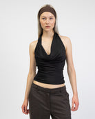 Top mit Wasserfallausschnitt von vorne