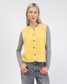 Einfarbige Teddyweste von vorne