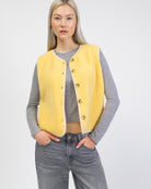 Einfarbige Teddyweste von vorne