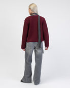 Einfarbige Teddyjacke von hinten