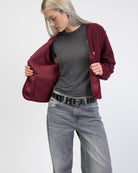 Einfarbige Teddyjacke offen