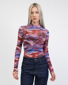 Mesh Body mit Galaxy Muster von vorne