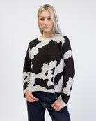 Pullover mit Cow-Print von vorne