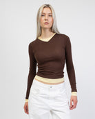 Langarmshirt mit Layering-Effekt von vorne