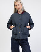 Gesteppte Jacke mit Knopfleiste von vorne