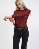 Body mit floralen Muster von vorne