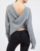 Wickelpullover mit V-Ausschnitt