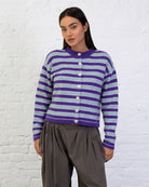 Strickjacke mit Streifen