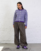 Strickjacke mit Streifen