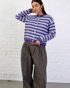 Strickjacke mit Streifen