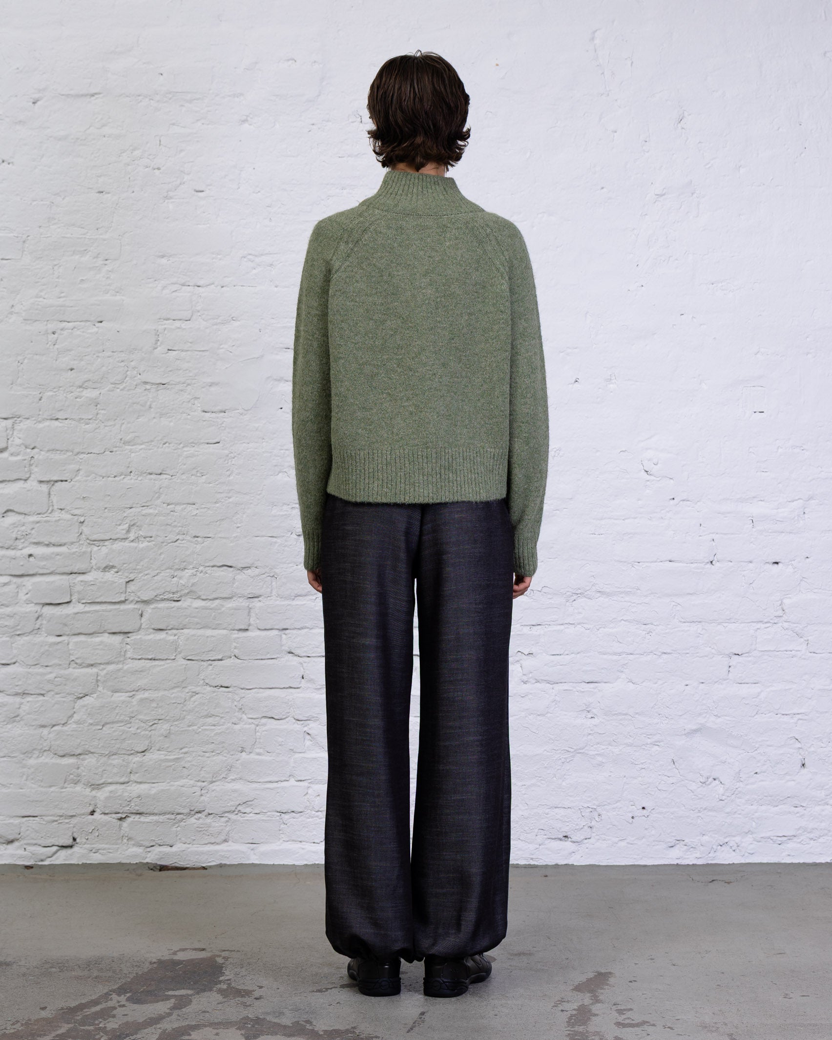 Strukturierte Strickjacke mit Stehkragen