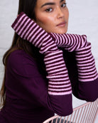 Gestreifte Strickstulpen