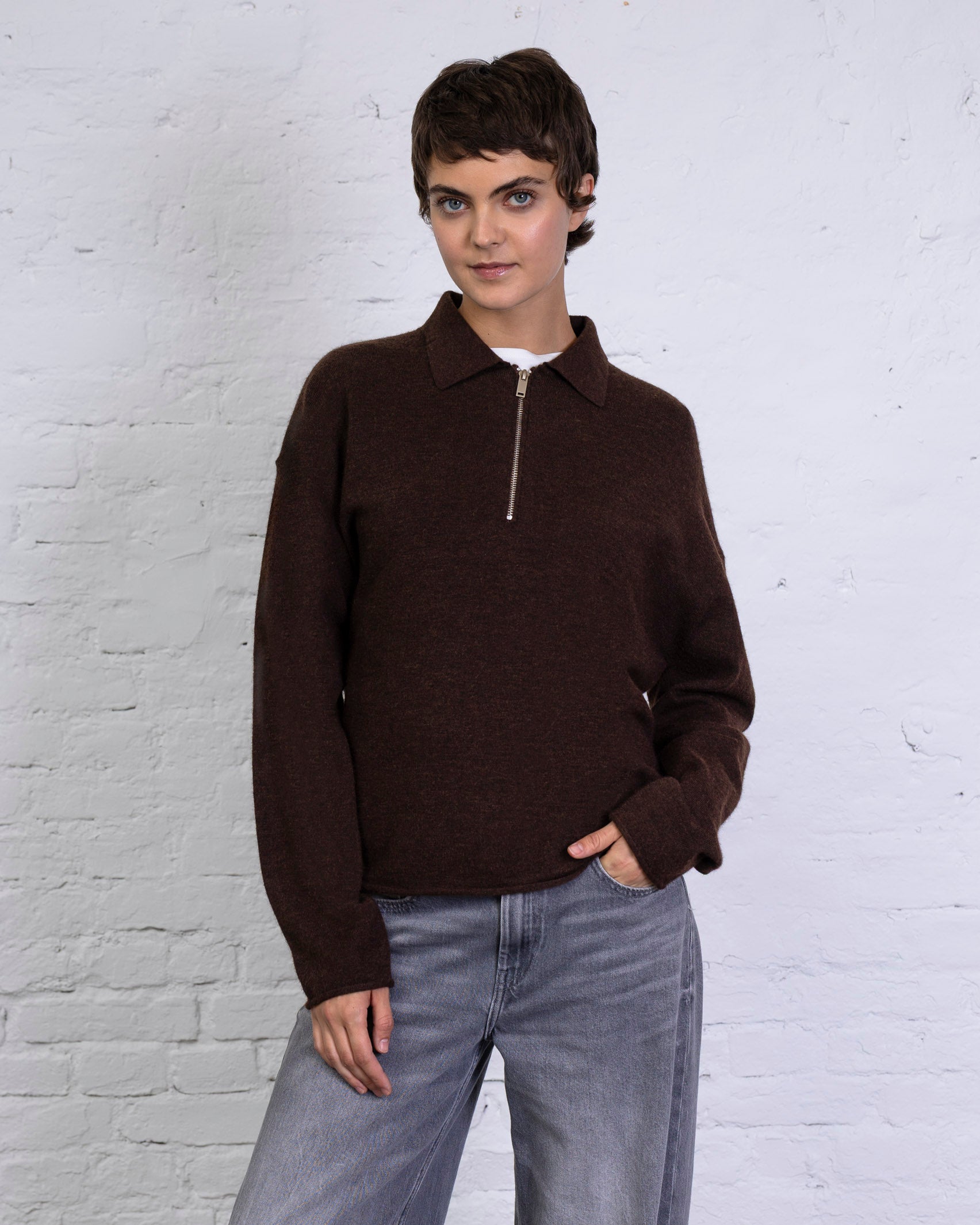 Pullover mit Reißverschluss