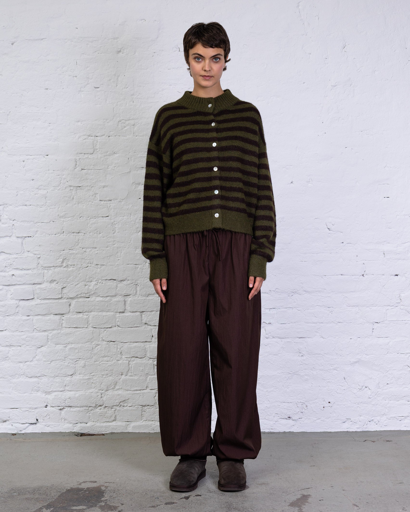 Weiche Strickjacke mit Streifen