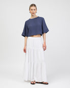 Weites, luftiges Top aus Leinen Mix