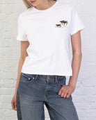 Shirt mit Kuh Stickerei